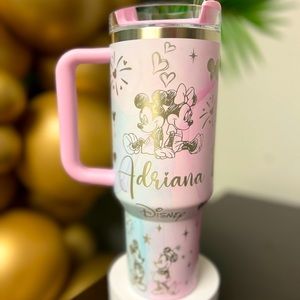 Authentic 40 ounce Stanley laser engraved Disney theme